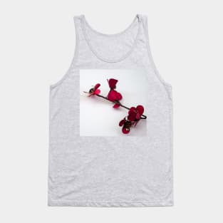 Dainty Red Single Stem Tank Top